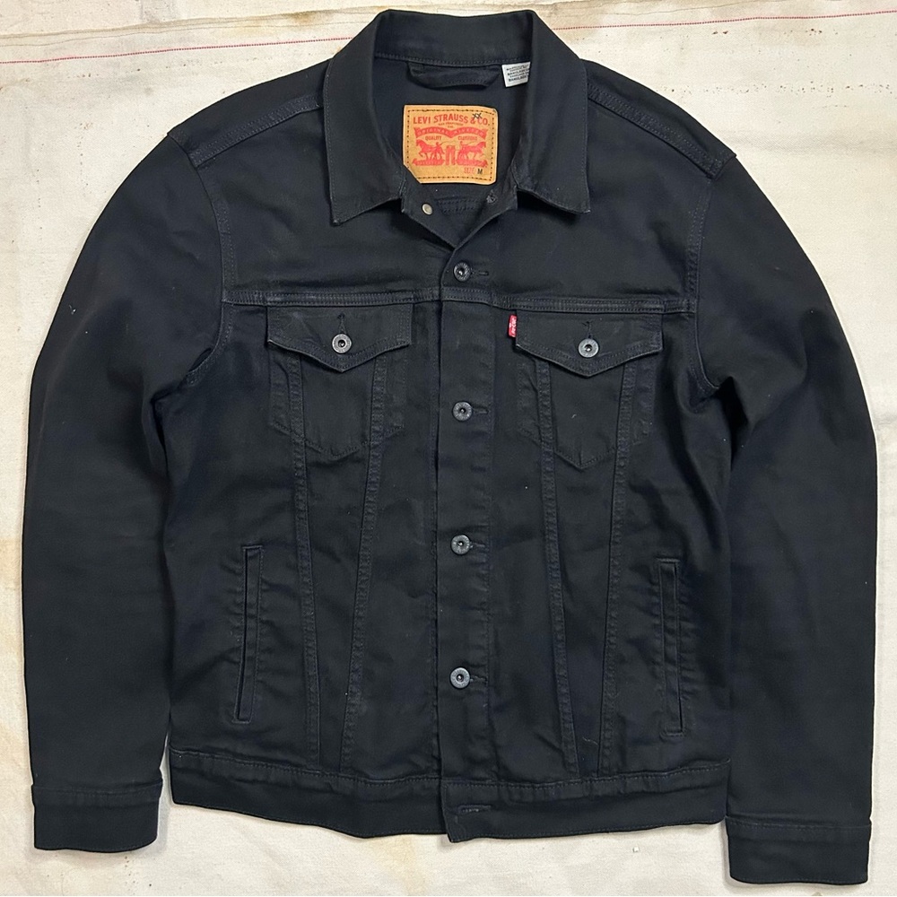 Black Levis Denim Jacket Mens Size Medium Trucker